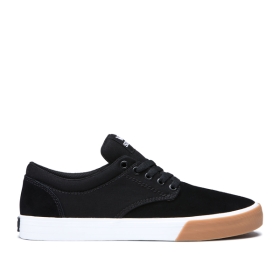 Supra CHINO Lave Sneakers Dame Svart/Hvite | NO-98401